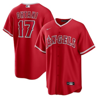 mens nike shohei ohtani red los angeles angels alternate rep